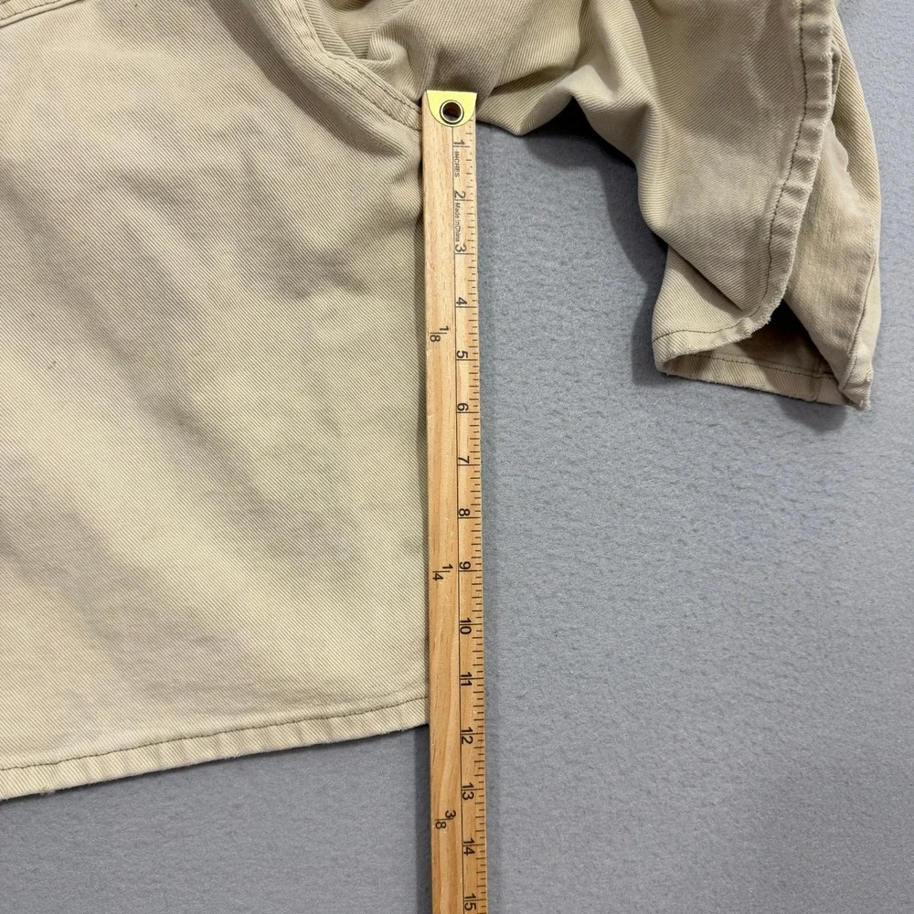 Vintage 90s Levis Silvertab Loose Denim Shorts 40 Baggy Beige Khaki Made in USA